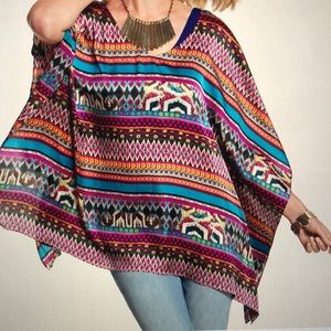 Chico’s Mae Peri Poncho NWOT
